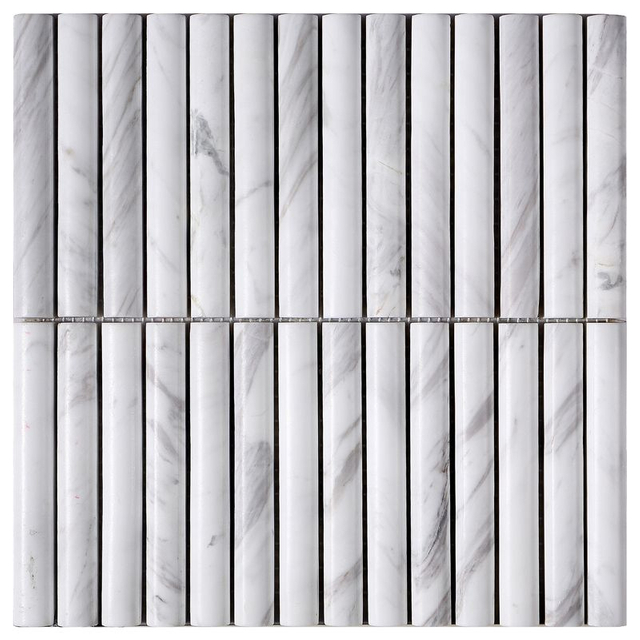 Mosaico de mármol blanco - Jazz White