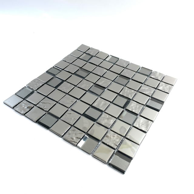Mosaico de vidrio electrocholado de plata -dgs21 barhoo