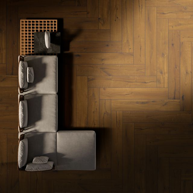 Baldosa de madera aserrada natural-G12523