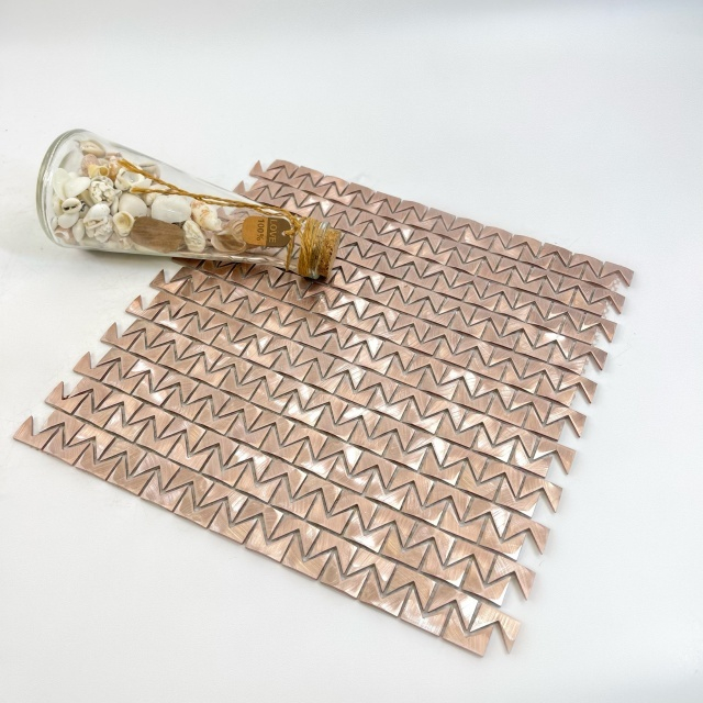 Mosaico de aluminio de oro rosa para proyectos de bricolaje-sak08