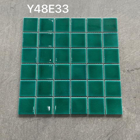 48x48mm mosaico de cerámica crujido para piscinas