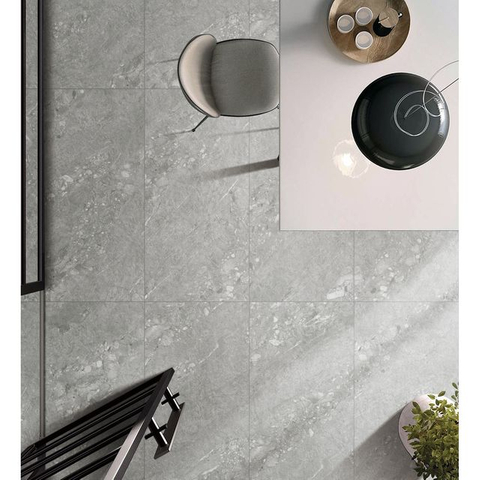 Azulejo de porcelana de piedra gris natural-Quee Stone gris claro