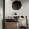 Travertino Natural Tile de porcelana para piso y cenizas de pared-potocino