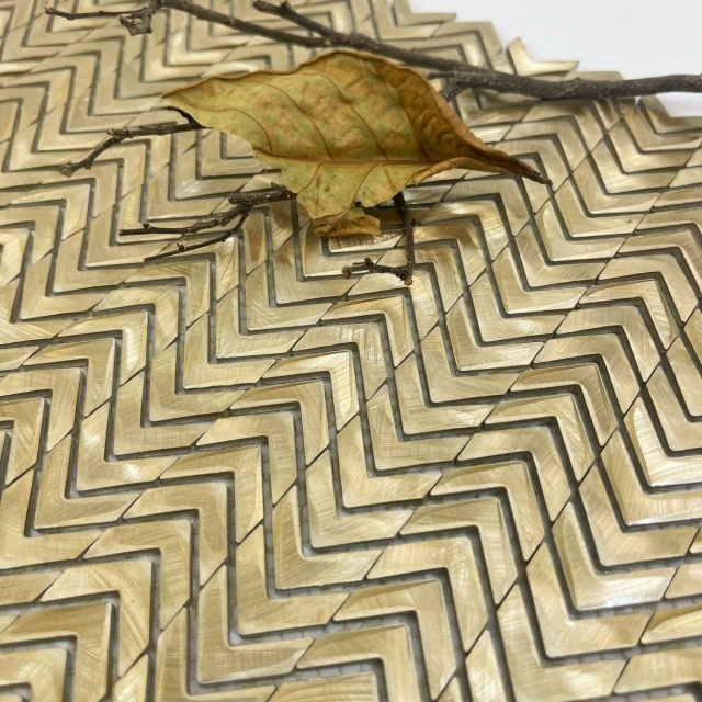 Mosaico de oro para interiores de aluminio sólido17