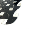 Hojas de mosaico de vidrieras negras para interiores modernos-nts03